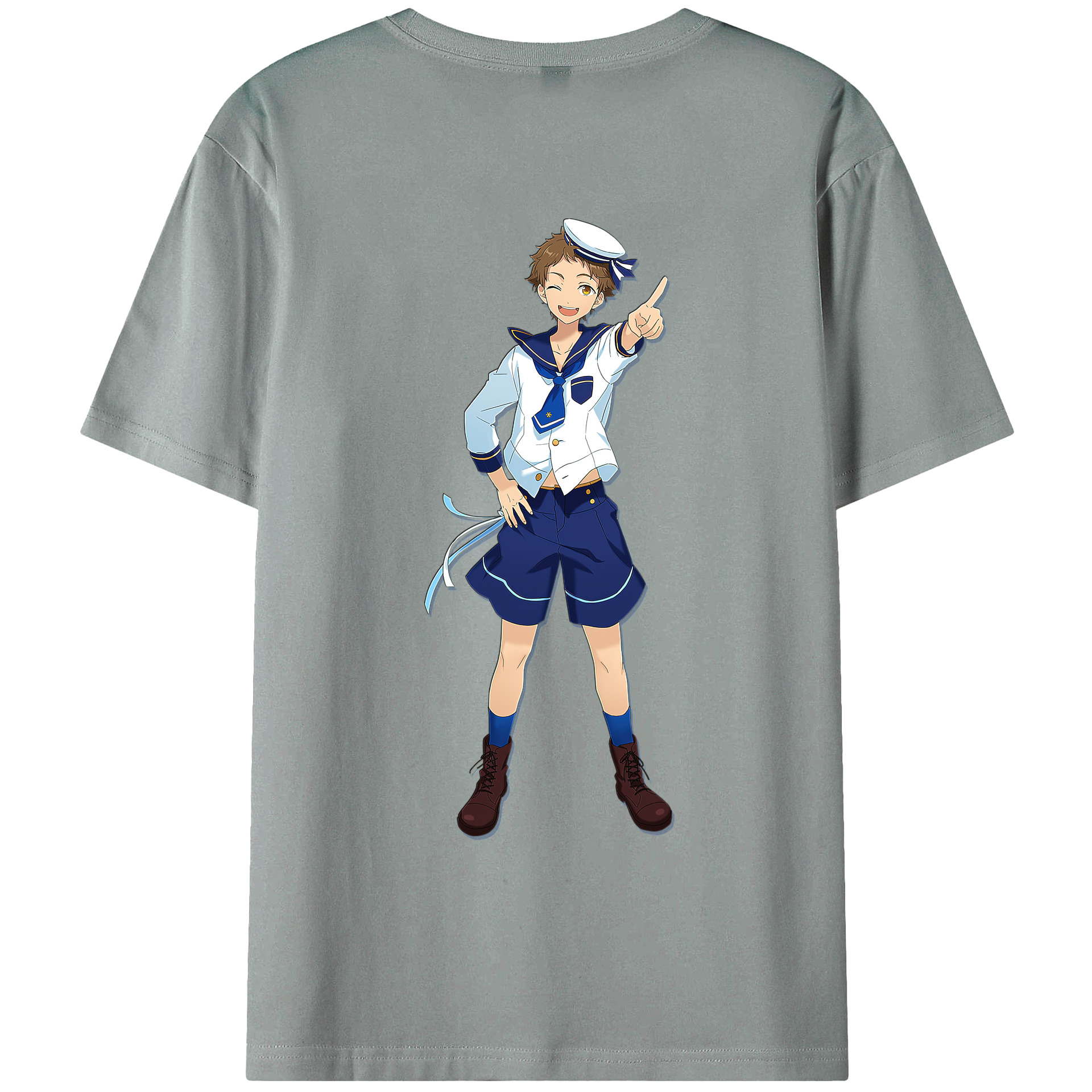 （画像用） あんさんぶるスターズ! Ensemble Stars 綿100％ メンズ半袖Tシャツ（バックプリント） 通気性